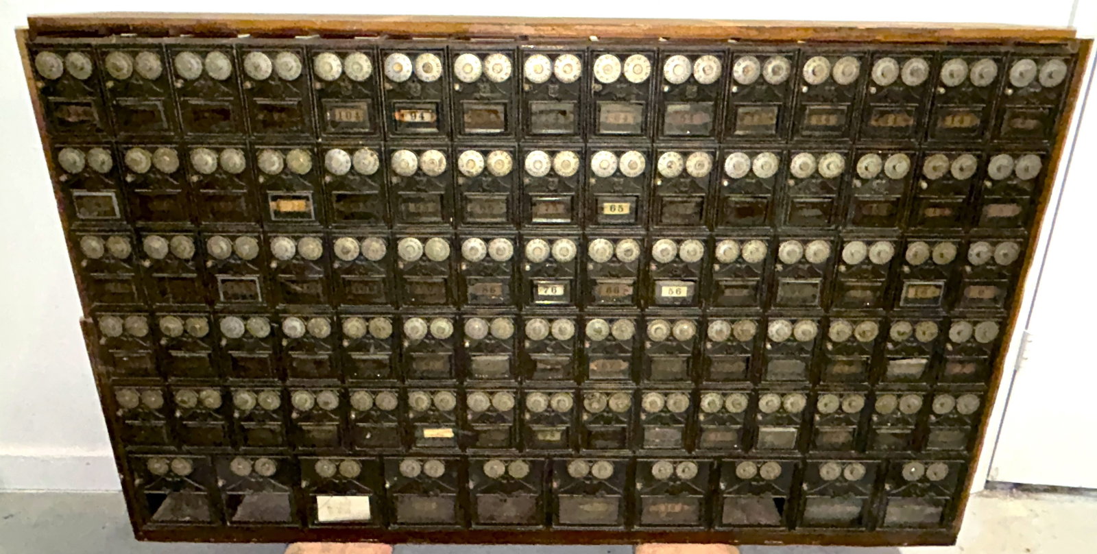 antique Post Office Mail Sorter Cabinet (1 of 3)