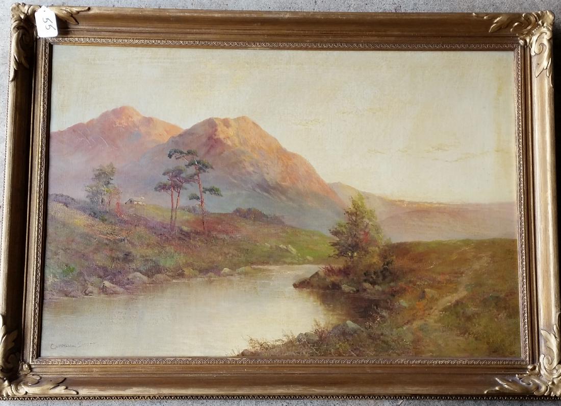 O/C, CAMPBELL SCOTT, 40.5"X29": FRAME: 41"X 30"CANVAS: 36" X 24"Please look at pictures and ask questions. ALL items are AS IS and it is buyer's responsibility to make sure the items are previewed and examined.