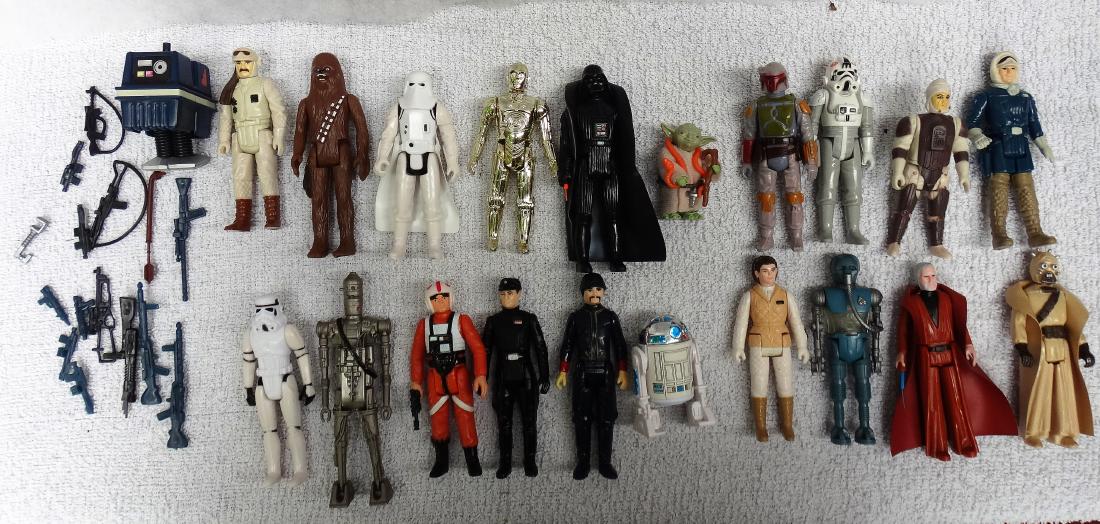 21 LOOSE ESB STAR WAR FIGURES W/ WEAPONS: We are not experts and will not grade any of the Star War or other toys, trains and collectibles. Please look at pictures and ask questions. ALL items are AS IS and it is buyer's responsiblity to make