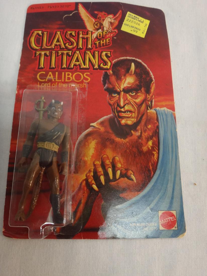 CLASH OF THE TITANS, CALIBOS, MATTEL: We are not experts and will not grade any of the Star War or other toys, trains and collectibles. Please look at pictures and ask questions. ALL items are AS IS and it is buyer's responsiblity to make
