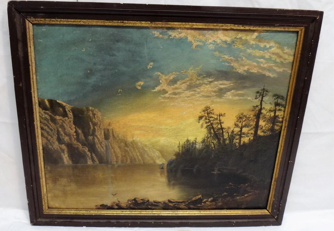 O/C, AFTER ALBERT BIERSTADT, "SUNSET", CALIFORNIA (1 of 3)