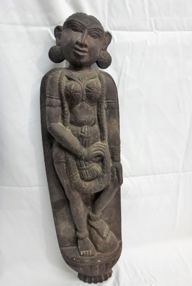 Fine Wood Carved 18th C. India Temple Figure (1 of 4)