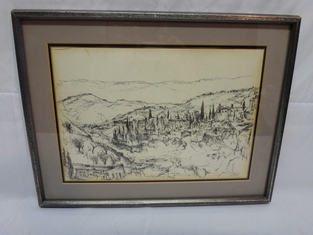 INK DRAWING, ATTRIBUTED TO OSKAR KOKOSCHKA (1 of 5)