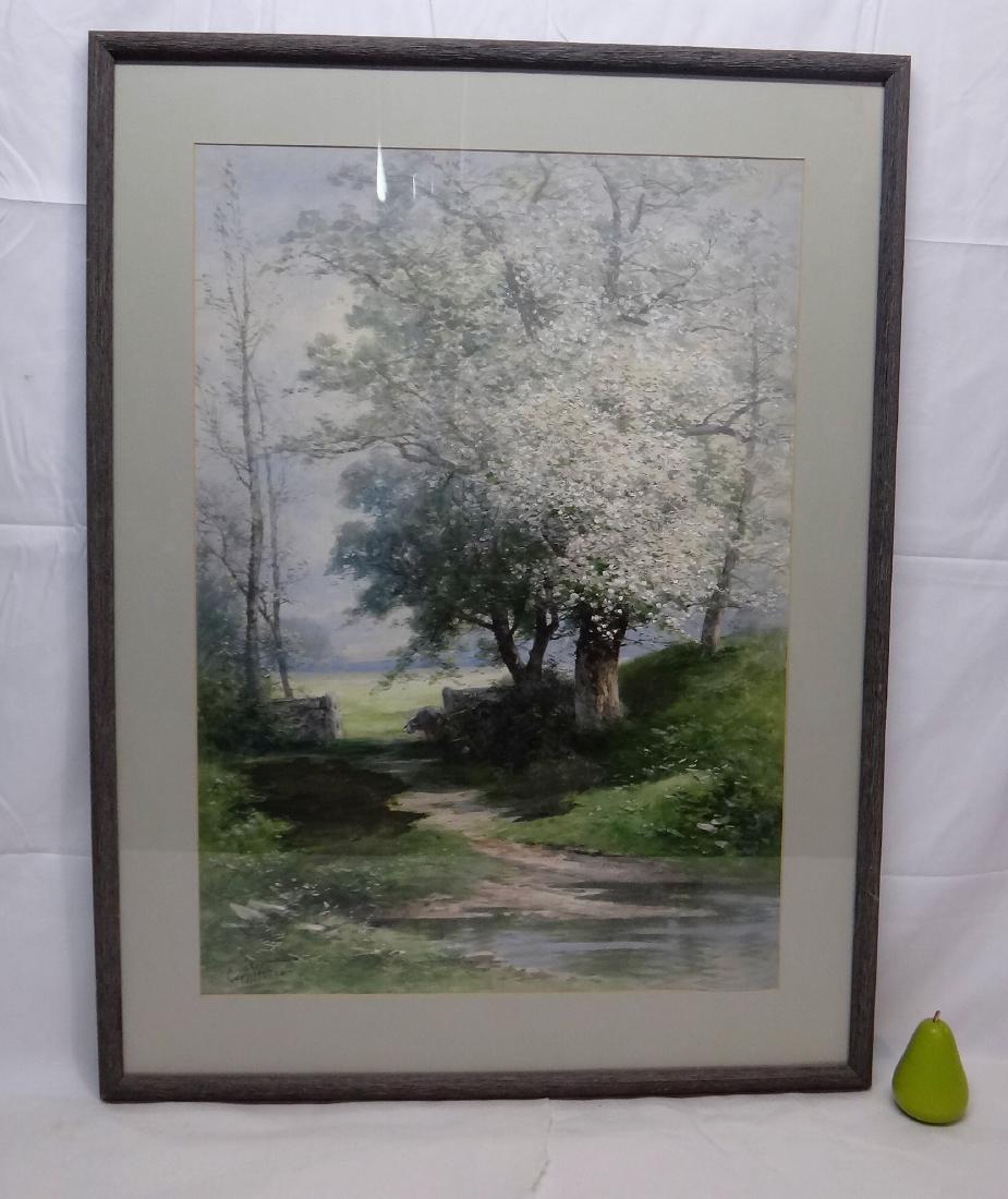 W/C, SIGNED CARL W., "COUNTRY LANE" (1 of 4)
