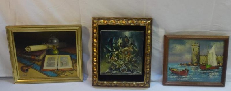 3 PC, OIL ON CANVAS, SIGNED VARGAS, (1 of 13)