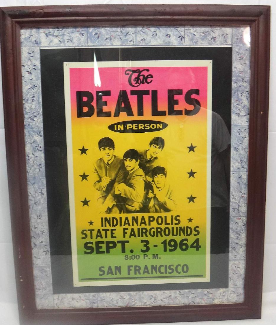 "THE BEATLES"  MISPRINTED SHOW COLORED PROMO POSTER (1 of 3)