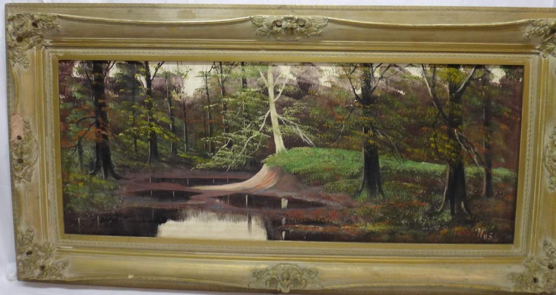 SIGNED, O/C, NUSL (?) , LANDSCAPE (1 of 5)