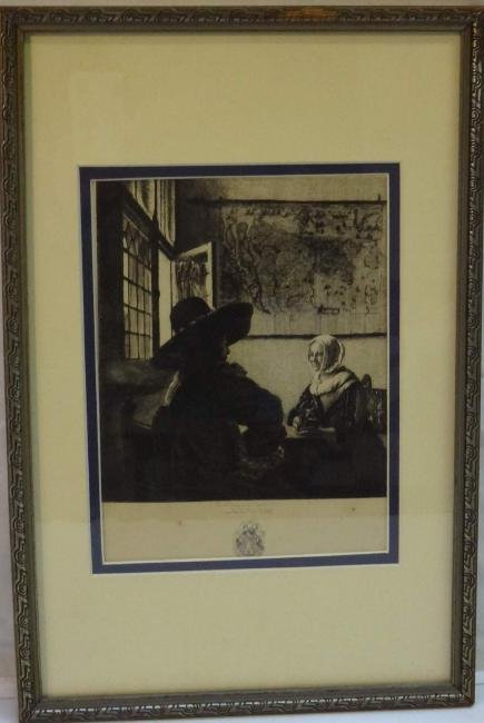 "WOMEN & SOLDIER" JULES JACQUEMART ONLY ETCHING OF (1 of 6)