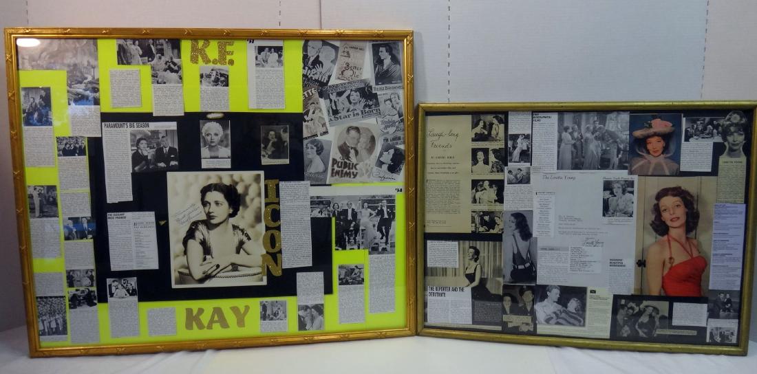 LOT OF 2. LORETTA YOUNG & KAY FRANCIS COLLAGES (1 of 8)