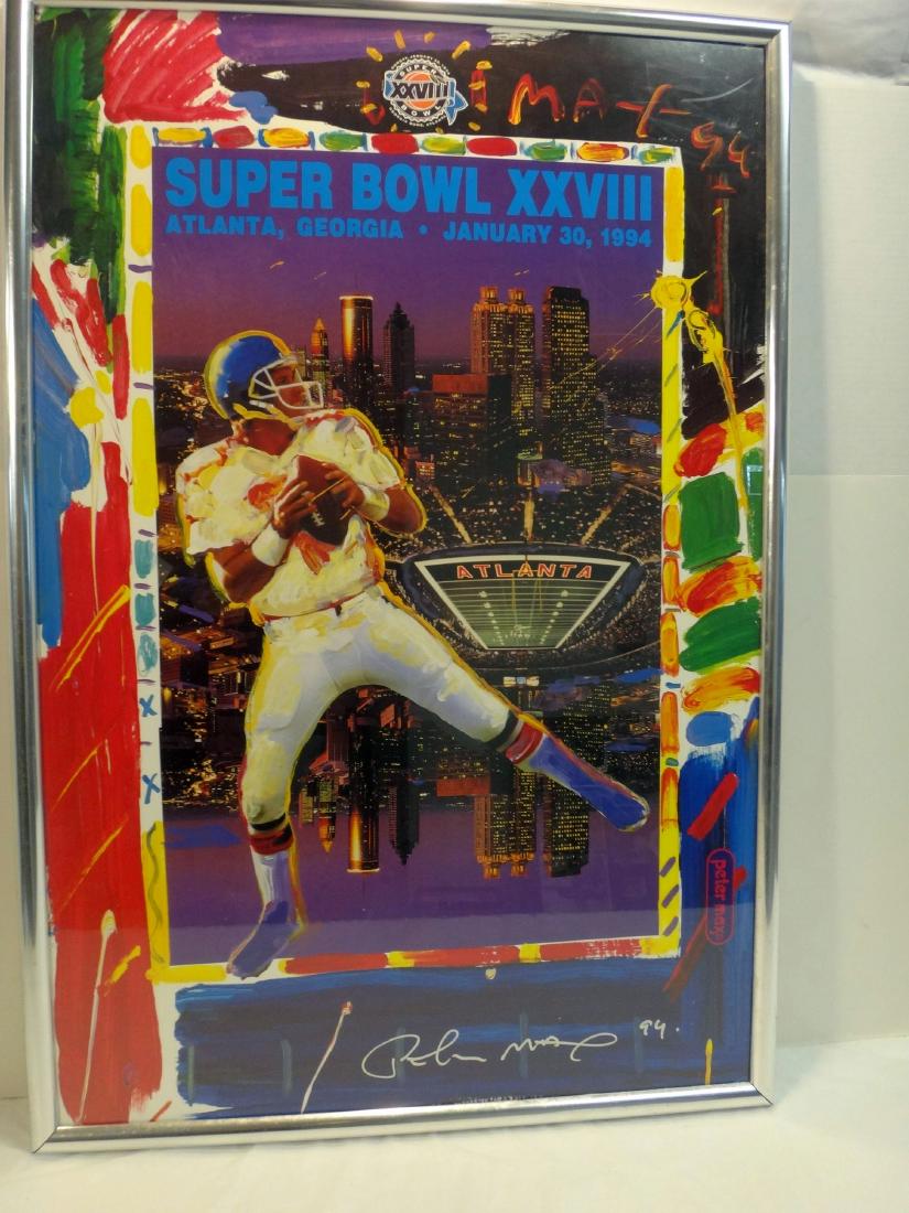 PETER MAX'S SIGNED SUPERBOWL 28 LITHO (1 of 5)