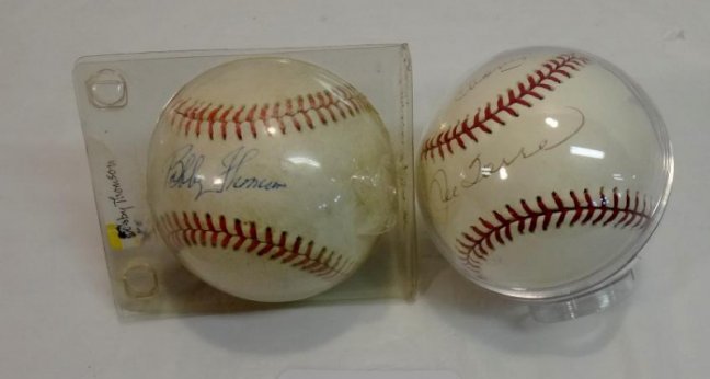 JOE TORRE & BOBBY THOMPSON SIGNED BALLS (1 of 7)