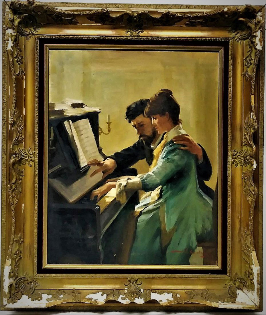 **ANTONIO GODOY, O/C, CIRCA 1900, SIGNED (1 of 3)