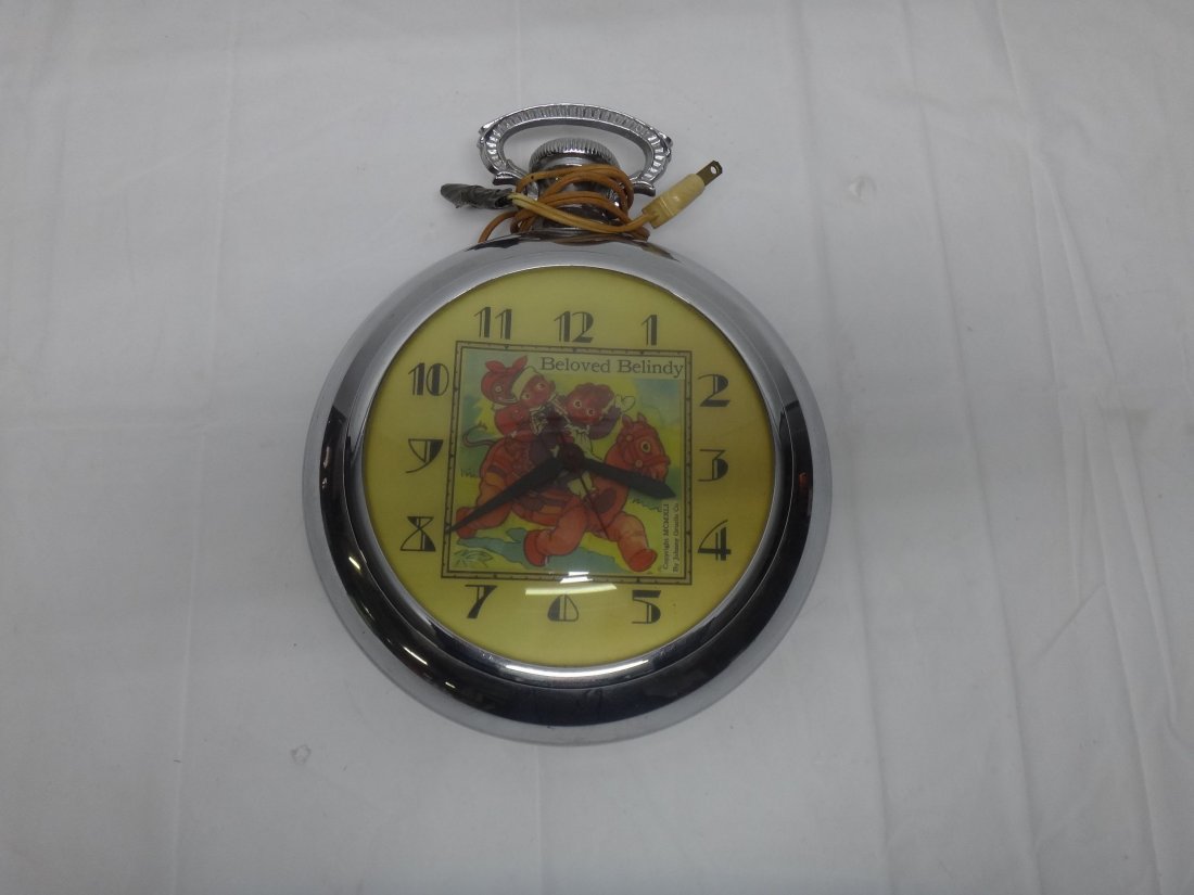 BELOVED BELINDY WALL CLOCK W/HANDLE (STAINLESS STEEL) (1 of 2)