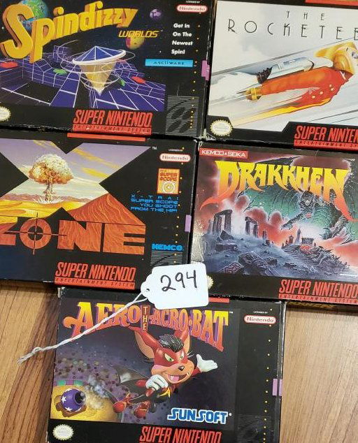 LOT OF 5 SNES GAMES IN ORIGINAL CASES (1 of 1)