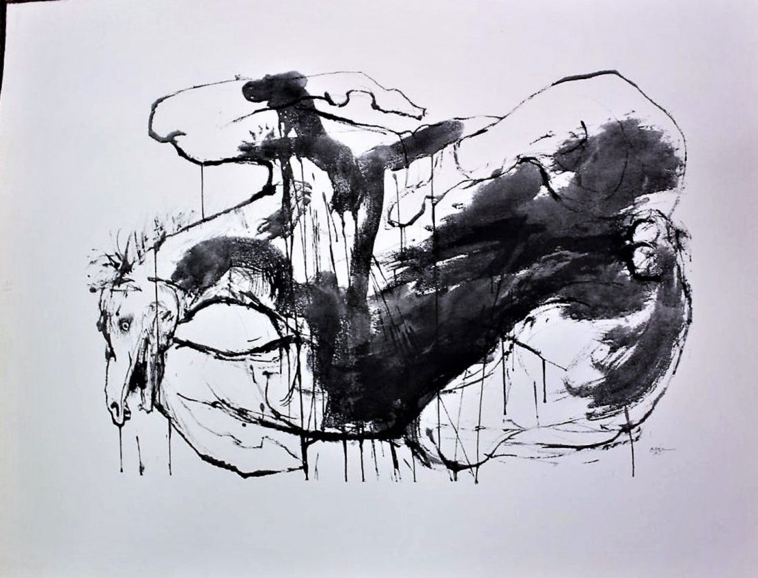 RARE LEONARD BASKIN 1961 LITHO "DRAWINGS FOR THE ILIAD" (1 of 6)