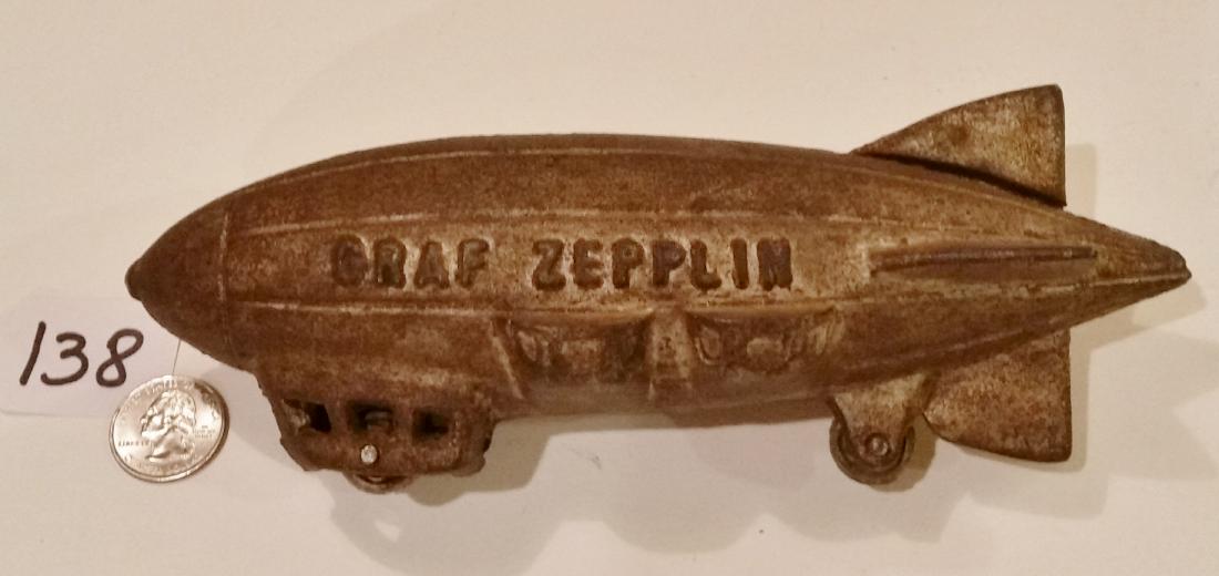 ANTIQUE CAST "GRAF - ZEPPELIN" TOY 8 X 5 INCH (1 of 3)