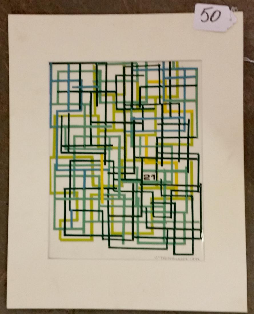 MIXED MEDIA ART, SIGNED FREDERICKSEN (1 of 3)