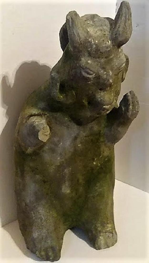 LARGE HAN DYNASTY GRAY POTTERY FIGURE (1 of 6)