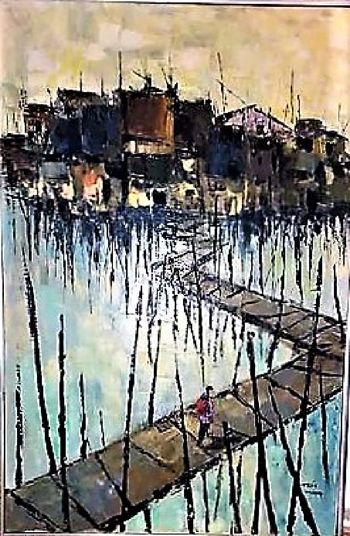 FINE VINTAGE ASIAN COASTAL PAINTING (1 of 2)