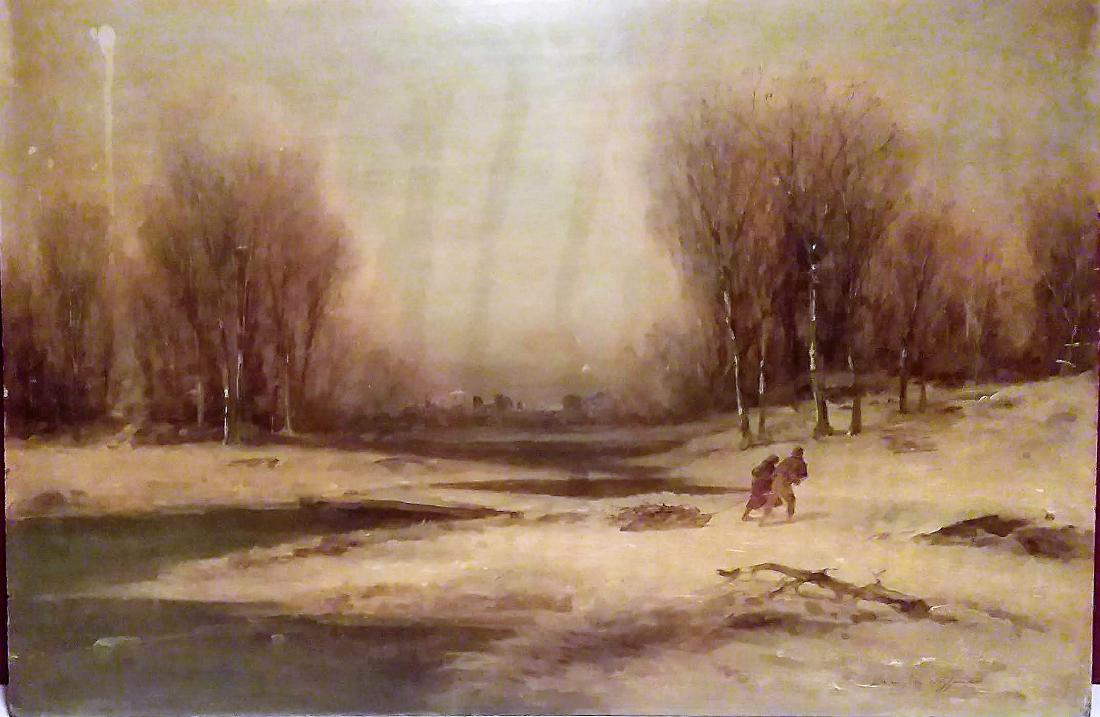 HARRINGTON FITZGERALD, O/BRD "FIREWOOD" SIGNED (1 of 4)