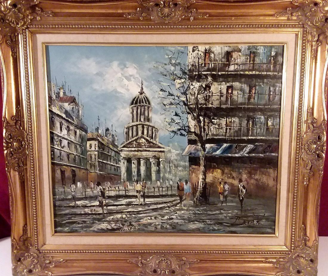 "PARISIAN STREET SCENE" O/C SIGNED (1 of 3)