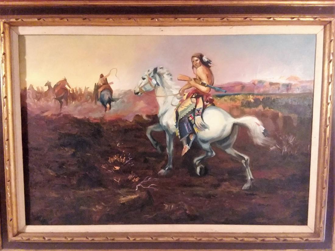 SIGNED BALAN O/C "INDIANS ON THE WAR PATH" (1 of 4)