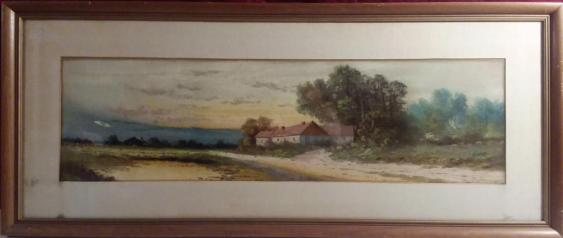 ARNOLD HOLTHAUS W/C "COUNTRY LANDSCAPE" SIGNED. (1 of 4)