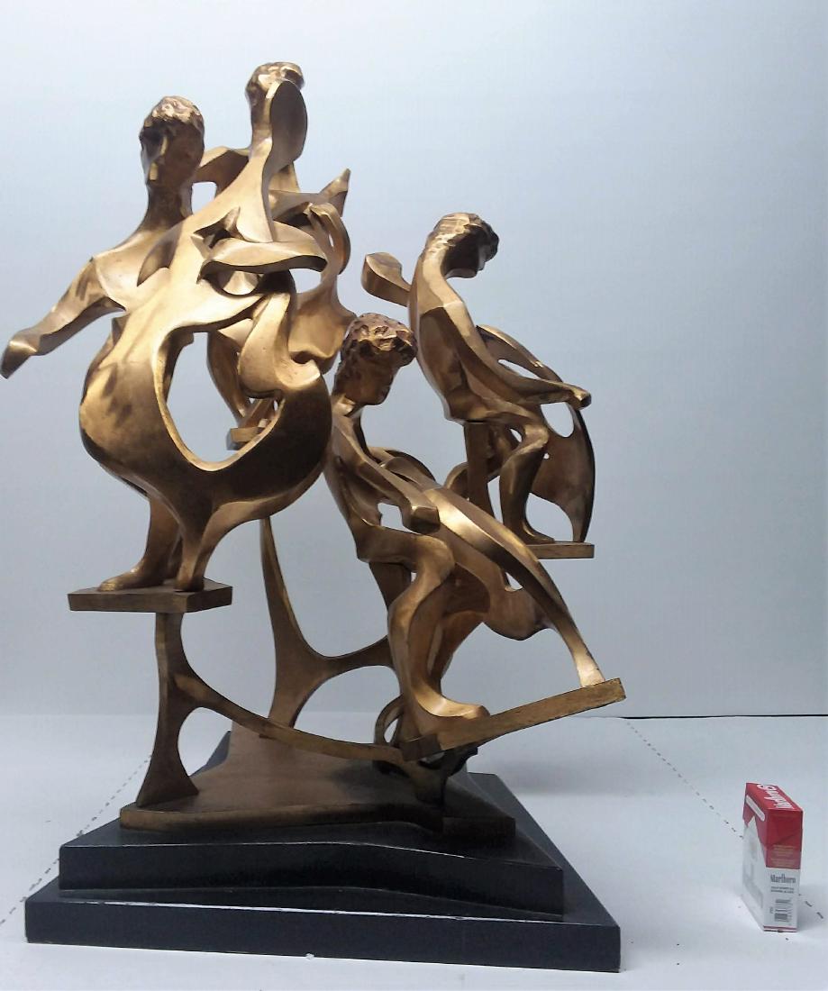 CHARLES ARCIER LARGE GOLD GILDED BRONZE, "BAND" (1 of 6)