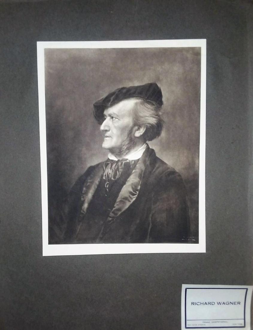 FROM HANFSTAENGL FAMILY PRINT FOLIO: ROBERT WAGNER PORTRAIT, LITHOGRAPH, EXCELLENT CONDITION, dimensions:9 1/4"x11 3/4" The Old Red Barn acquired a folio of German etchings from a local consignor. Lots () These etchings were in their pos