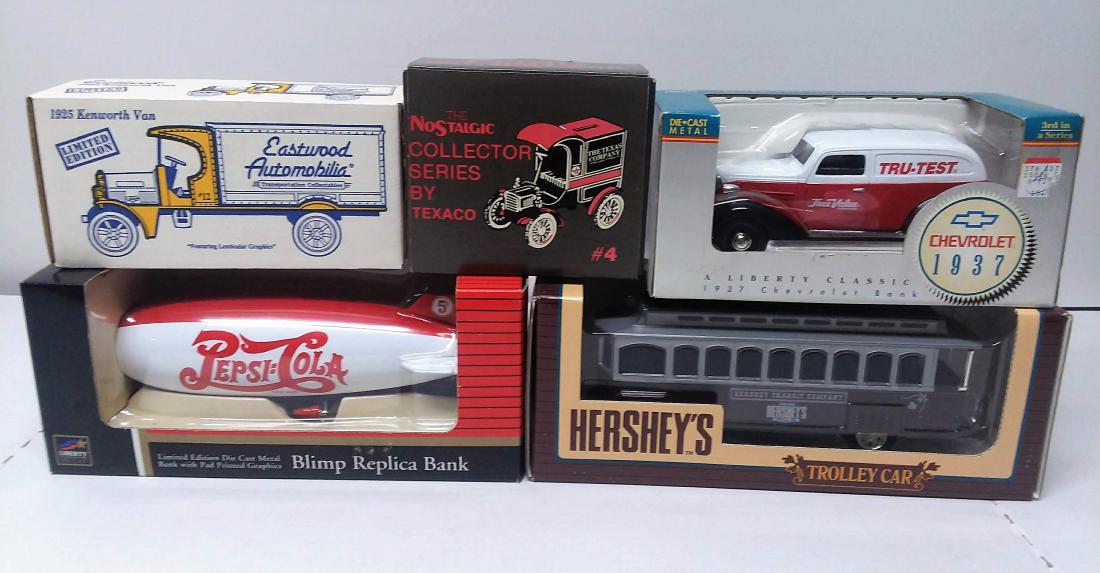 LOT OF 5 VEHICLE BANKS ALL ORIGINAL BOXES (1 of 3)