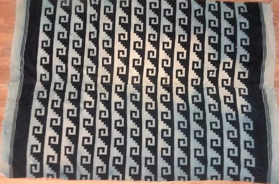 EARLY LOOMED LG INDIAN BLANKET. (1 of 3)