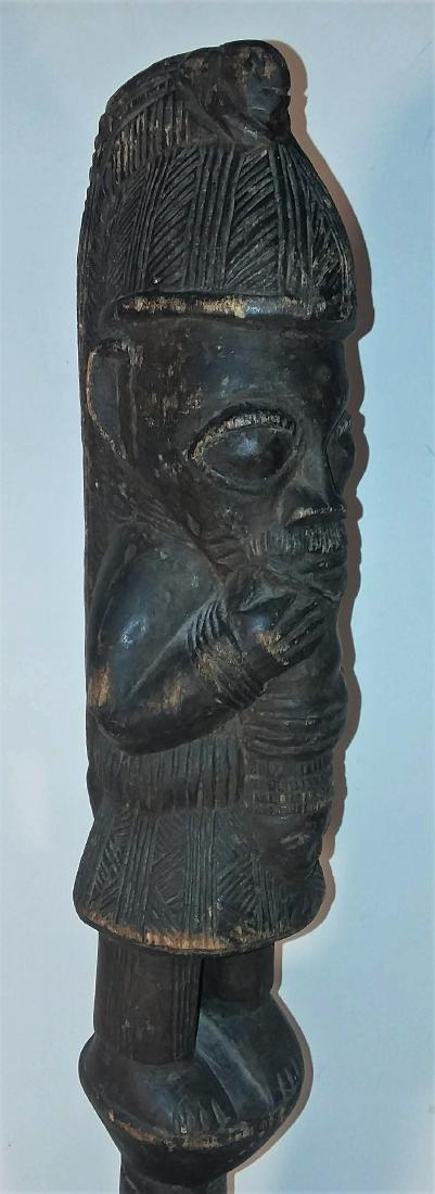 OLD AFRICAN YORUBA SHANGO STAFF. (1 of 5)