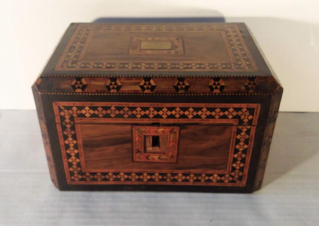 FINE ANTIQUE FRENCH DOUBLE TEA BOX. (1 of 3)