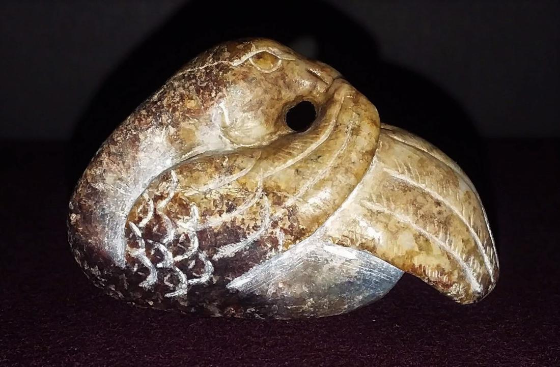 Chinese Jade Carved Duck Pendant, Ming? (1 of 2)