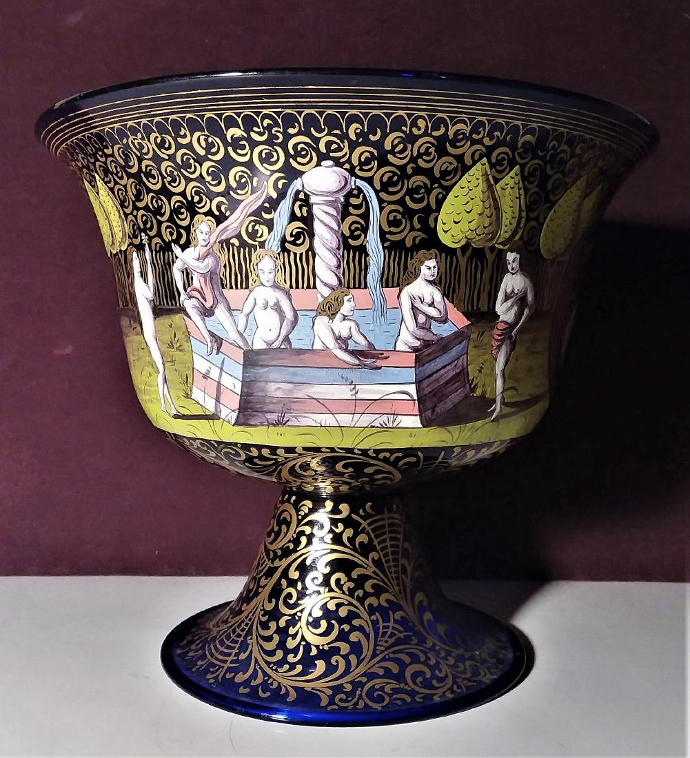 Fine & Lg. Antique Enameled Venetian Presentation Pc. (1 of 4)