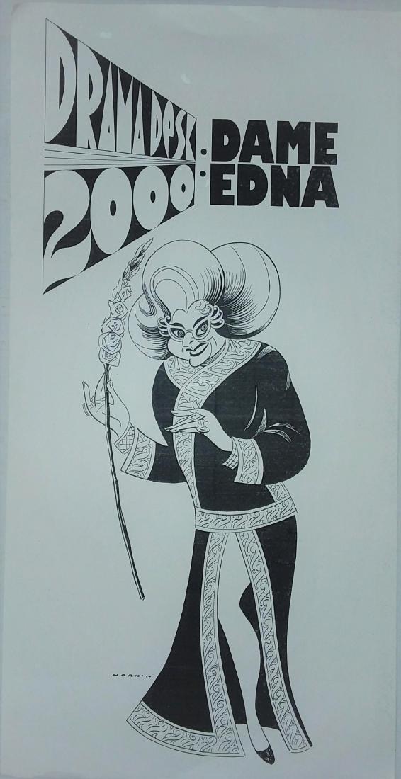 Sam Norkin, N.Y. Artist, 1970's Ink Drawing: Sam Norkin, N.Y. Artist, 1970's Ink Drawing Sam Norkin, (1917-2011), We see an oil by him, offered at the reputable Ro Gallery at $12,000. and a drawing sold at Swann's for $250. Here, a large india i