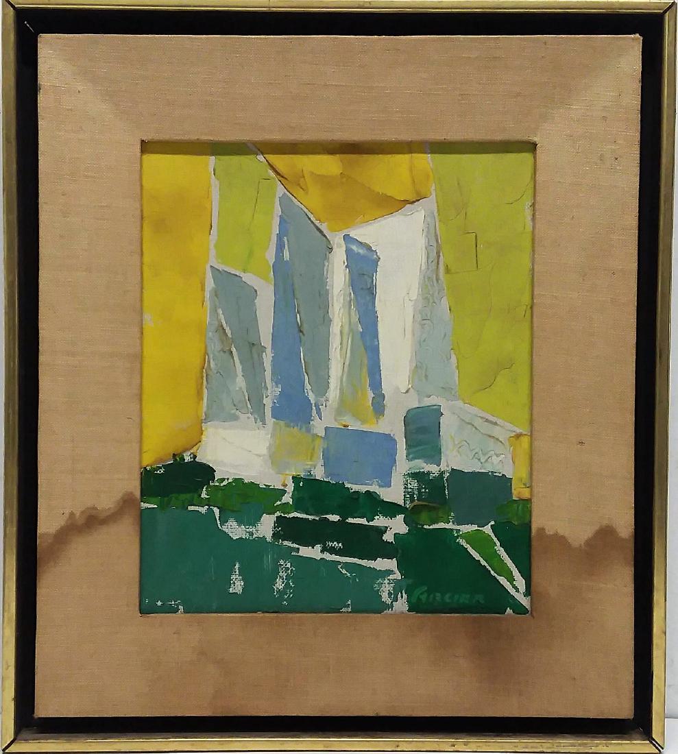 CHARLES ARCIER, ABSTRACT PAINTING, SIGNED. (1 of 4)
