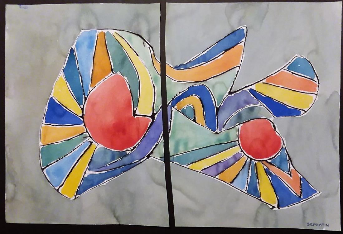 JACOB SEMIATIN, AMERICAN ABSTRACT EXPRESSIONIST, 1988 (1 of 3)