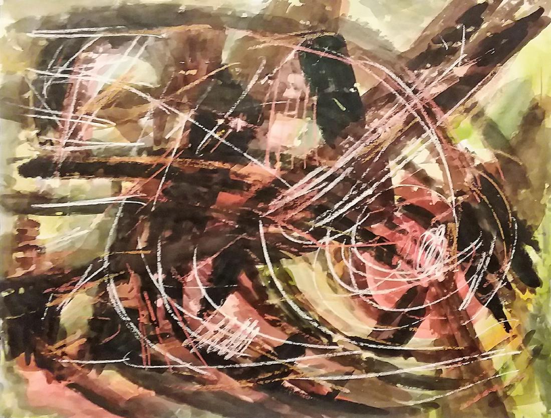 JACOB SEMIATIN, AMERICAN ABSTRACT EXPRESSIONIST, 1960 (1 of 3)