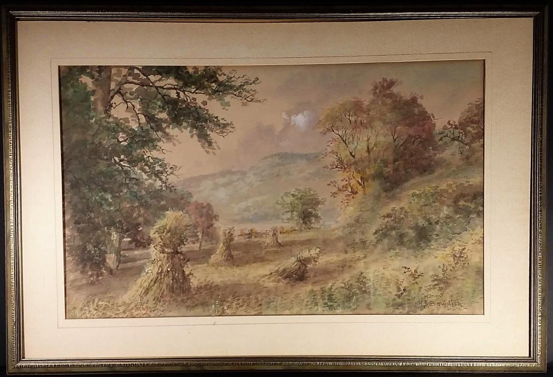 NELSON BOWDISH SIGNED WC, (American 1831-1916) (1 of 3)