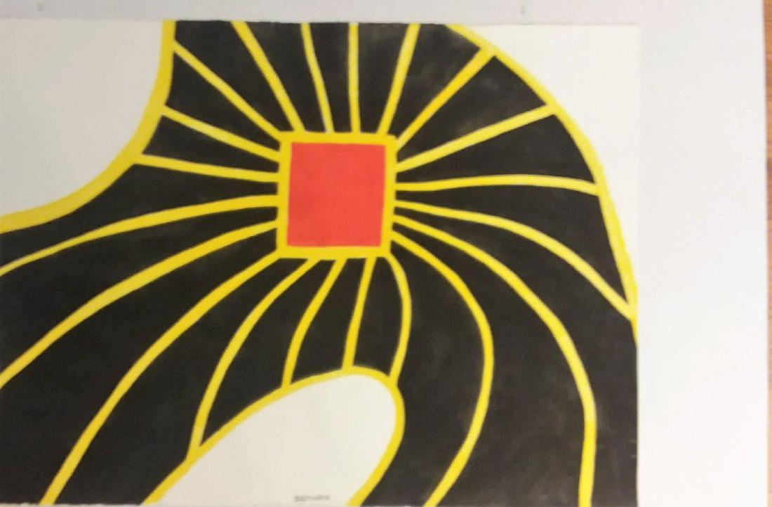 Jacob Semiatin 1915-2003 N.Y. Abstract Expressionist: JACOB SEMIATIN (1915 - 2003) ; N.Y.C. and Woodstock, N.Y. Abstract Expressionist. This one from 1989, signed and 30" X 22", Fine condition, this or numerous can be tube shipped.Fine and highly singula