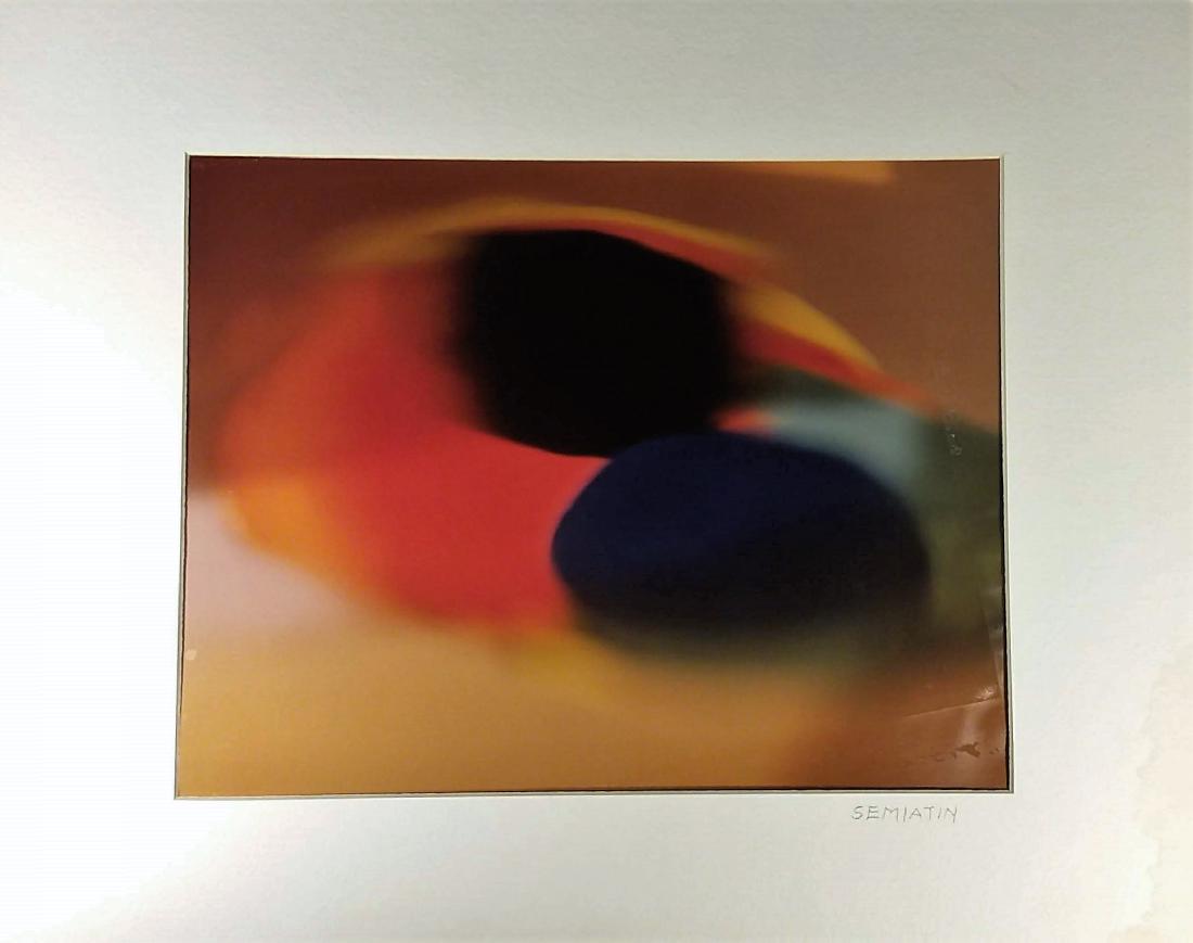 JACOB SEMIATIN Abstract Expressionist Photograph: This singular, only, original and experimental abstract expressionist photo is from 1982, signed and 14"" x 11"", Very fine condition. I would be amiss to not mention his absolutely wonderful abstract