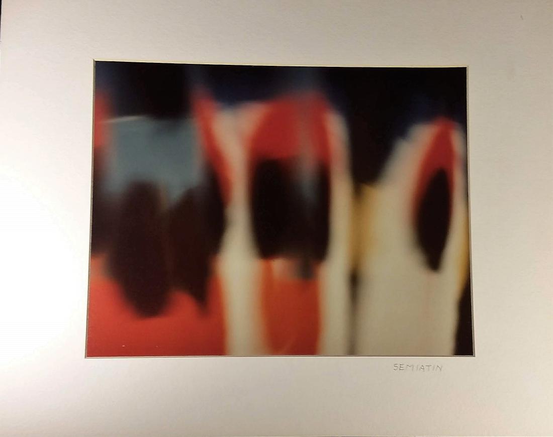 JACOB SEMIATIN Abstract Expressionist Photograph: "This singular, only, original and experimental abstract expressionist photo is from 1976, signed and 14"" x 11"", Very fine condition. I would be amiss to not mention his absolutely wonderful abstrac