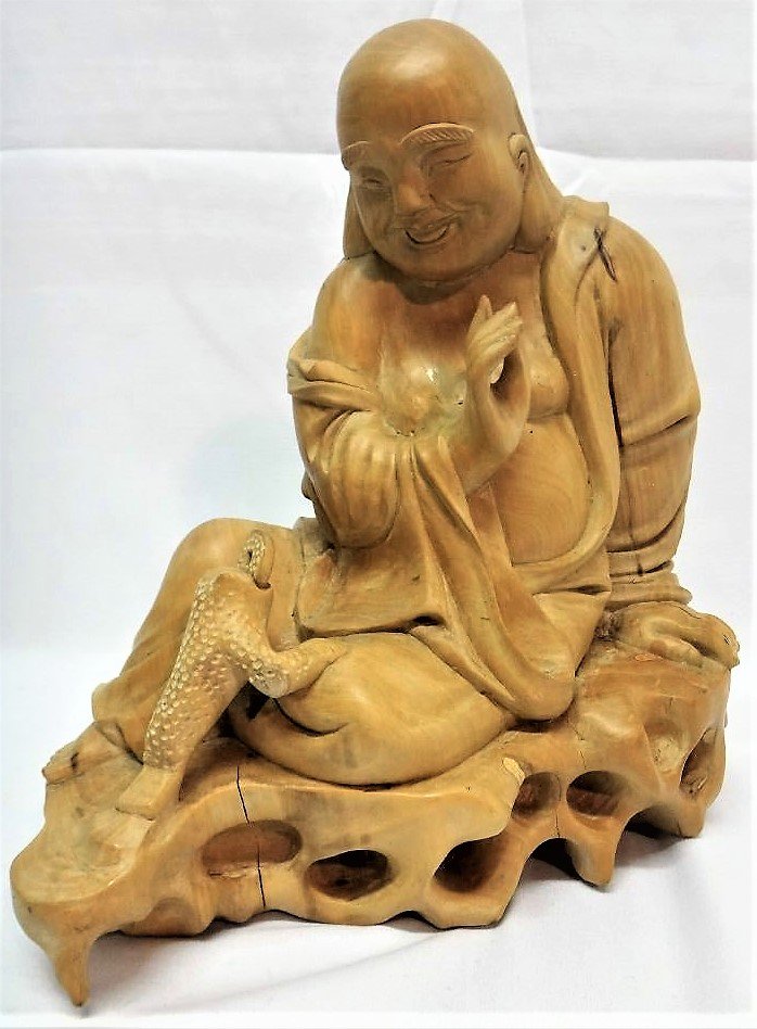 Fine Chinese carved boxwood figure (1 of 7)