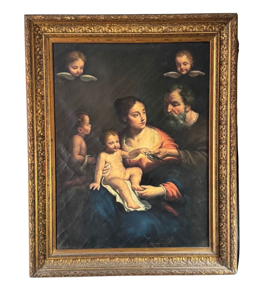 Holy Family with Saint John the Baptist and a Goldfinch (1 of 8)