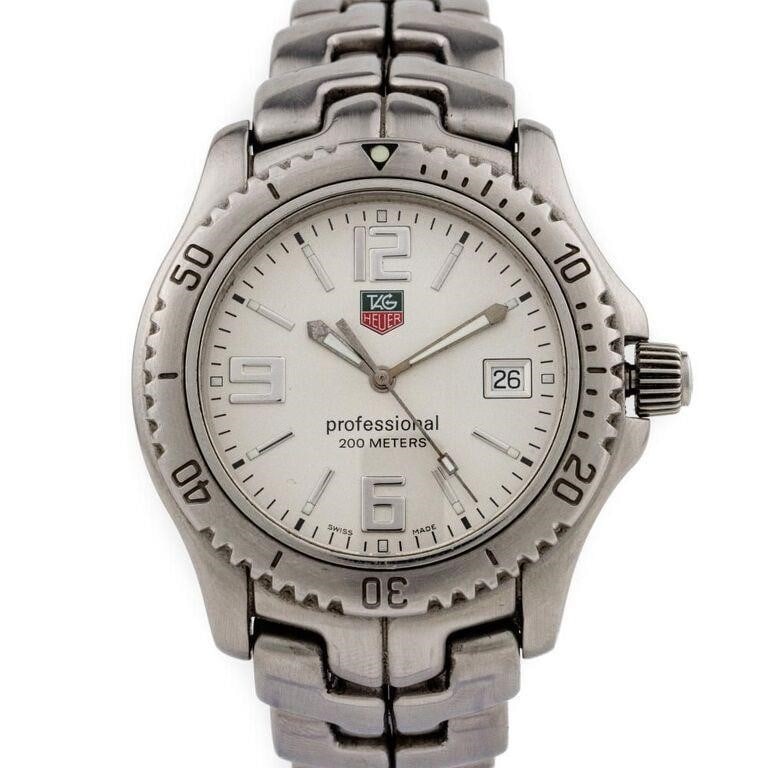 Vintage Tag Heuer Professional WT1112 Stainless Steel Quartz Wrist Watch (1 of 4)