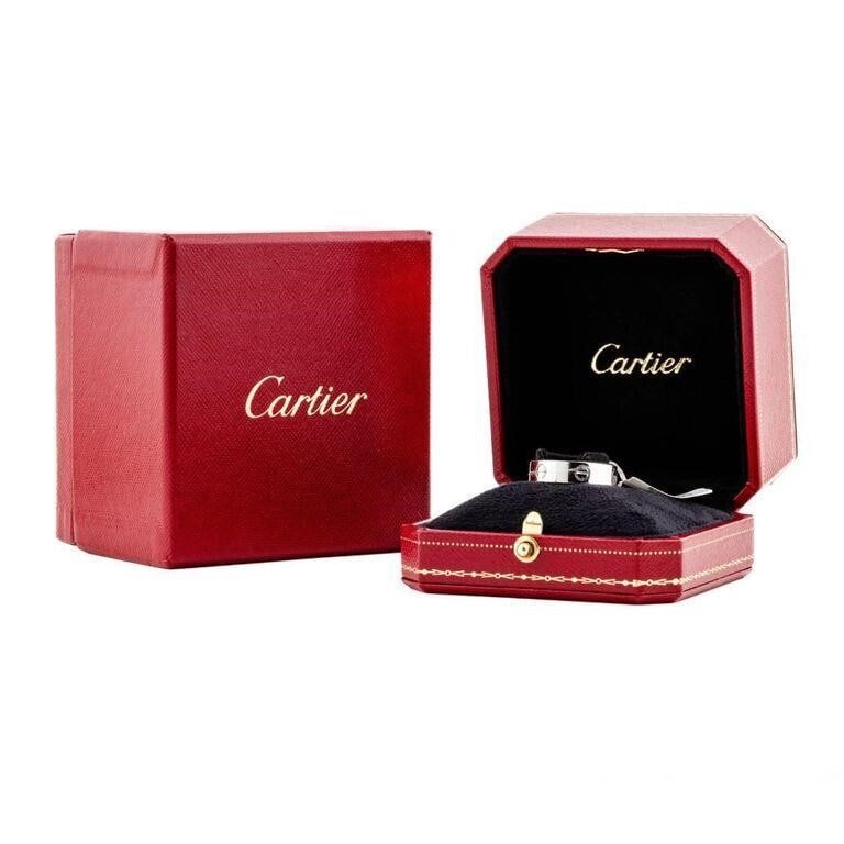 Cartier Brand New In Box 18k White Gold 5.5mm Size 61 LOVE Ring (1 of 5)