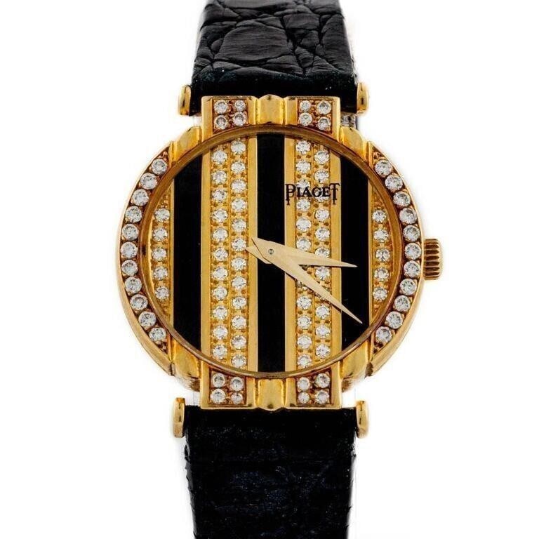 Piaget Polo 8265 18kt Gold Factory Diamond Watch (1 of 4)