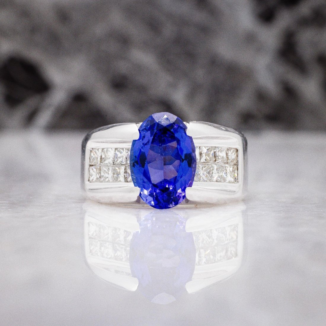 18kt White Gold 3.6 ctw Tanzanite Diamond Ring (1 of 3)