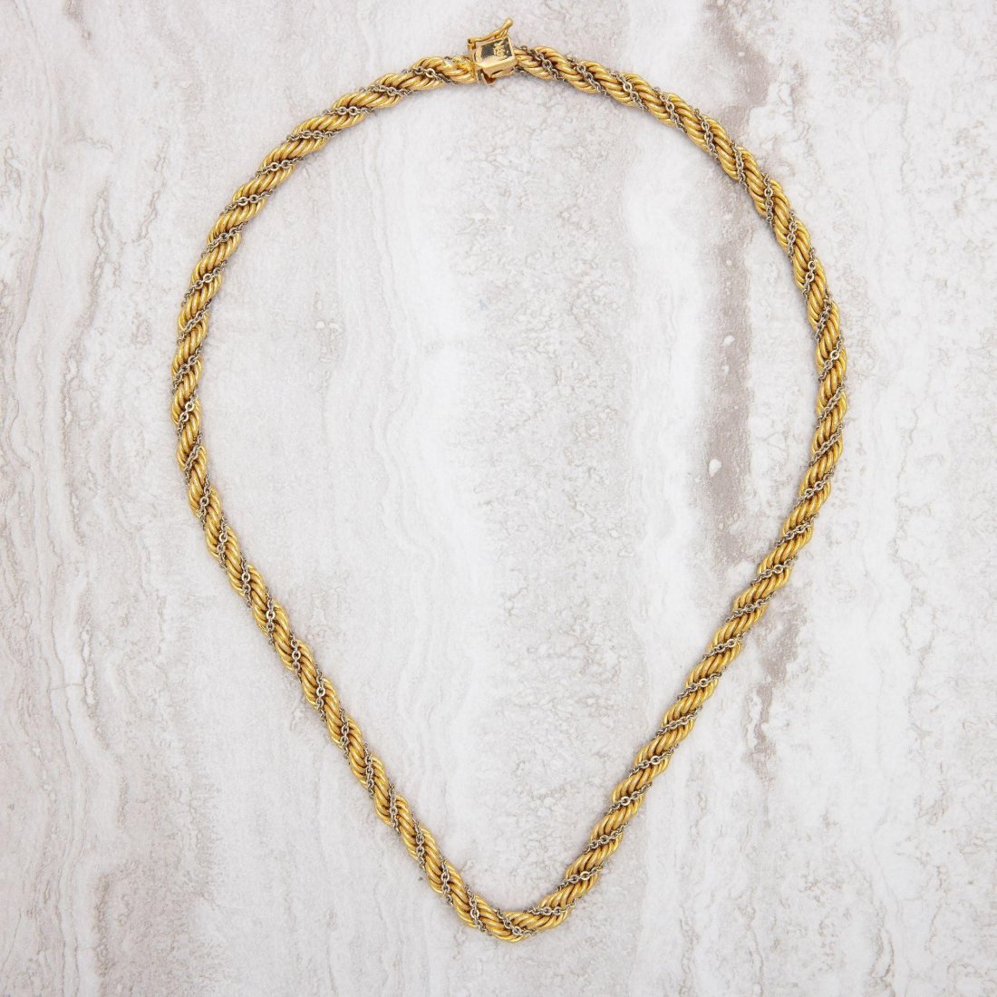 Vintage 14kt Two Tone Gold 5.5mm Rope Necklace (1 of 5)